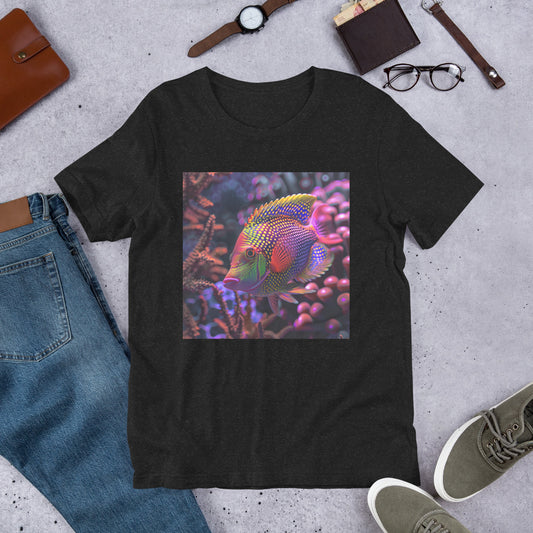 Vibrant Reef: Neon Tropical Fish Art Print